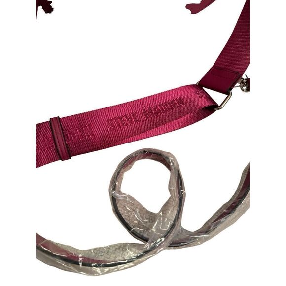 NEW Steve Madden Bevelynn Cranberry Satchel Small Purse with Zip Pouch - Picture 5 of 10